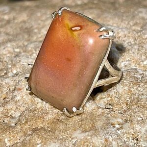 Pink Andean Opal Ring Size 8 1/2